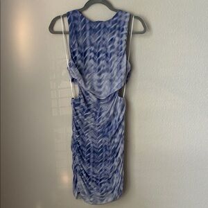 Zara Blue and White Backless Dress